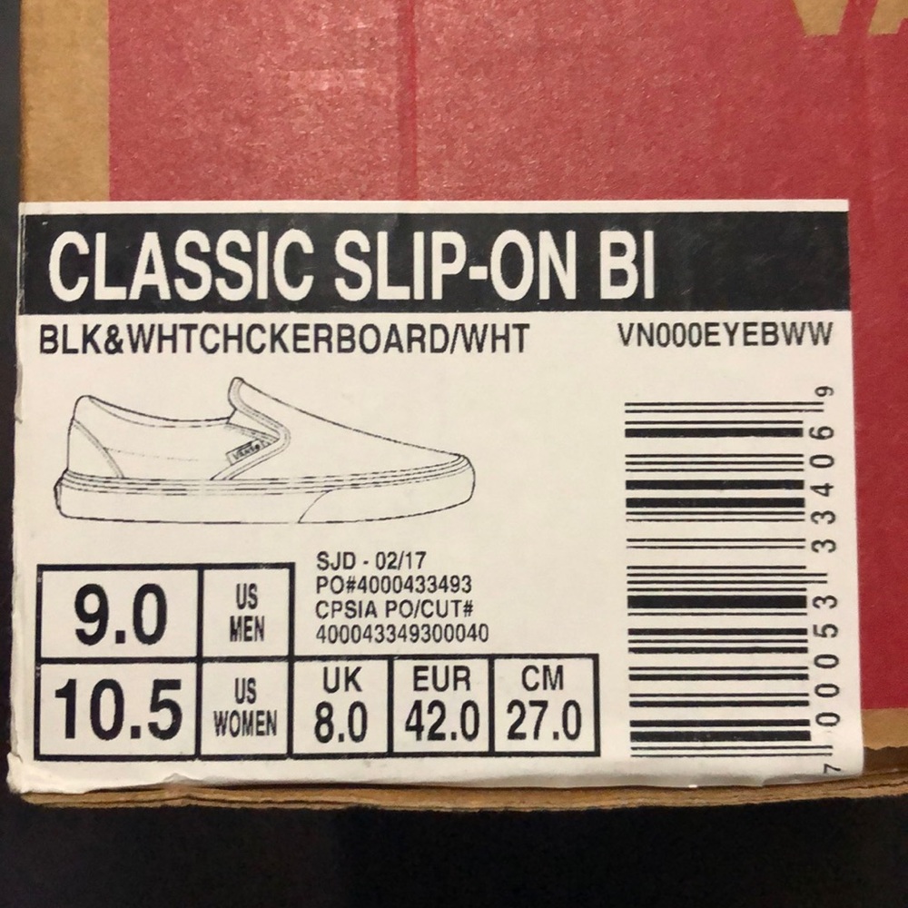 Classic Slip On Bi Vans Checkerboard